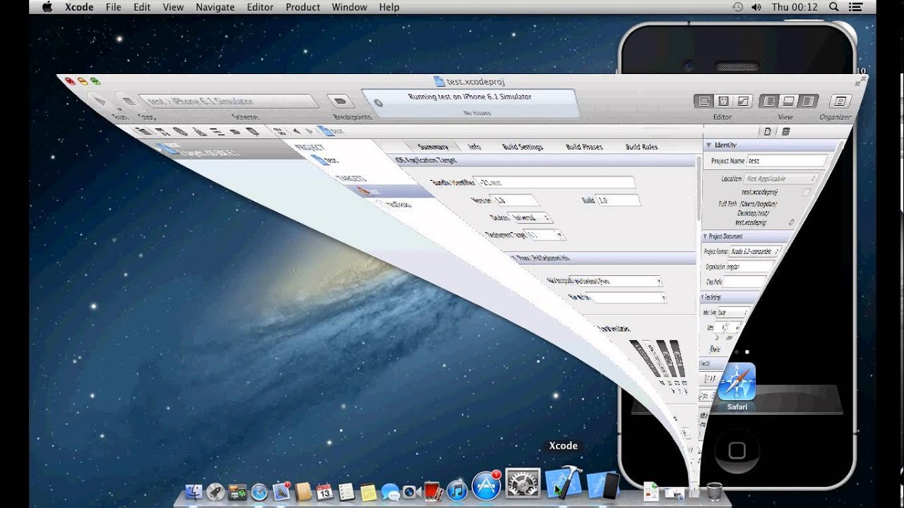 create emulator of mac os x to xcode apple app